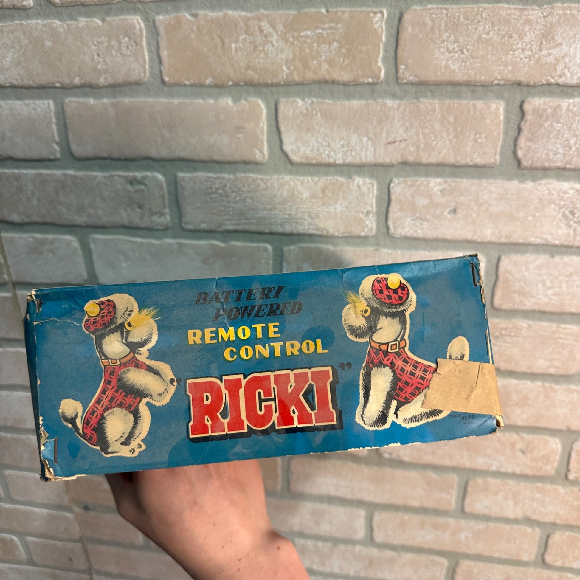 VINTAGE ROSKO RICKI THE BEGGING POODLE BATTERY OPERATED 1960'S ~ BOXED