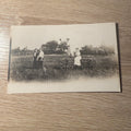RPPC Postcard Women Wisconsin Farming Collecting Hay Farm Wagon