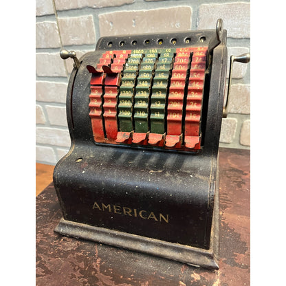 RARE Vintage 1920s American Cash Register Model No. 5 w/ Cash Drawer Base