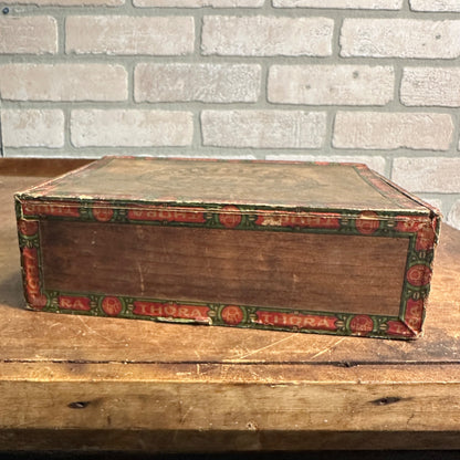 Vintage 1930s Rauh Cigar Co. Milwaukee Wis "Thora" Wooden Box Art Deco