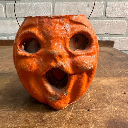 Vintage Halloween Jack O Lantern JOL Double Face Choir Boy 5"