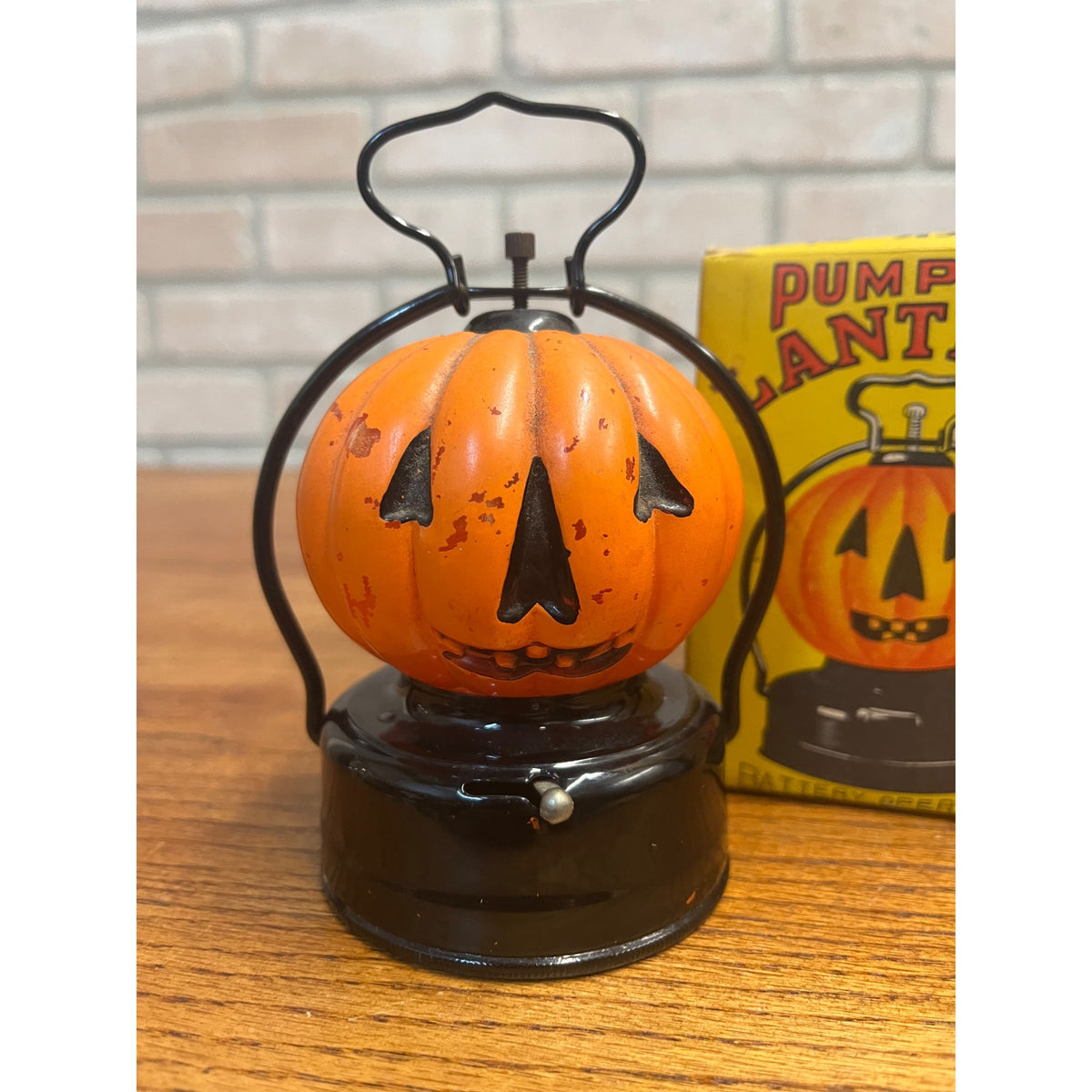 Vintage Halloween Jack O' Lantern JOL Pumpkin Battery Operated Japan w/ Box