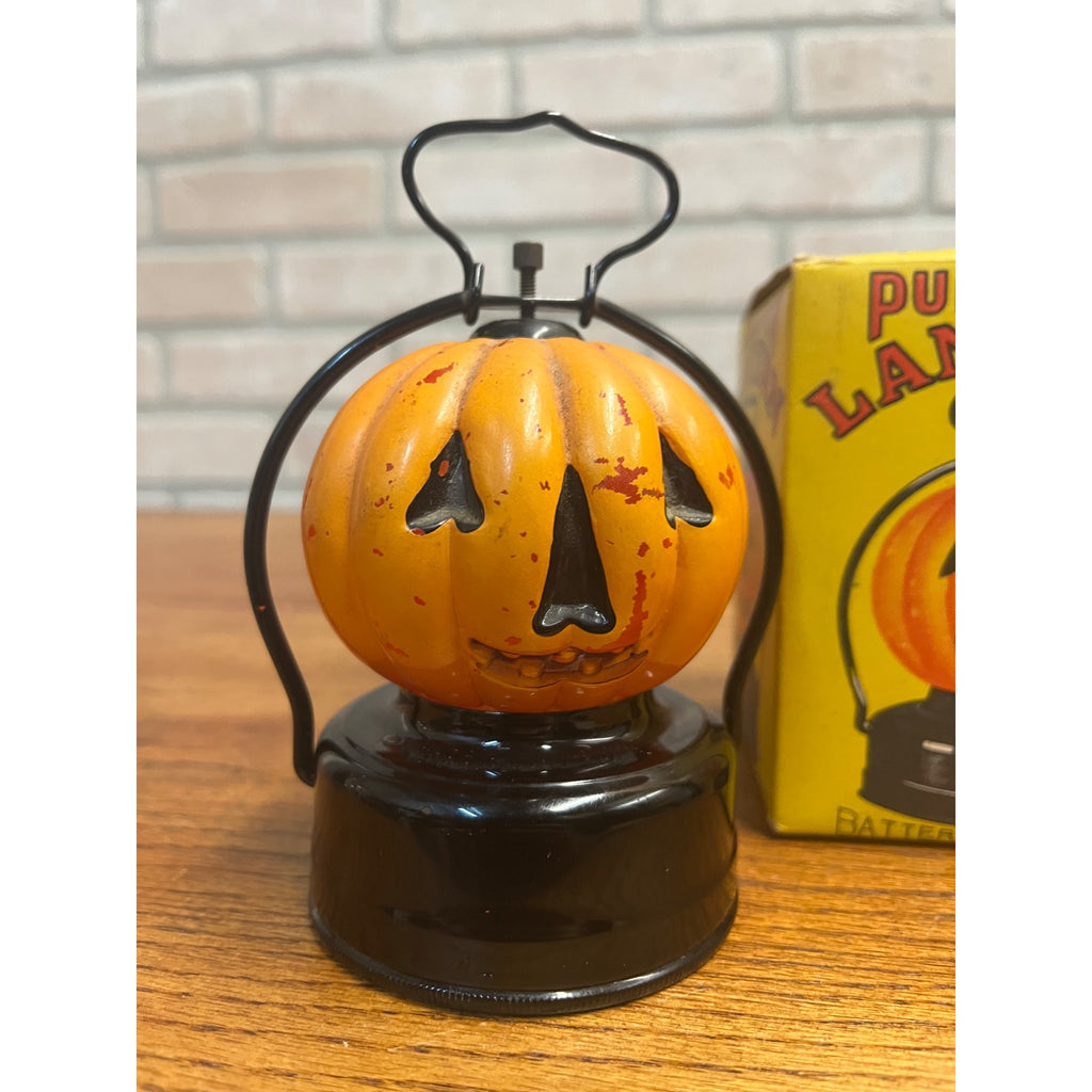 Vintage Halloween Jack O' Lantern JOL Pumpkin Battery Operated Japan w/ Box