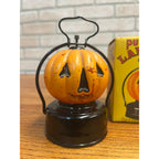 Vintage Halloween Jack O' Lantern JOL Pumpkin Battery Operated Japan w/ Box