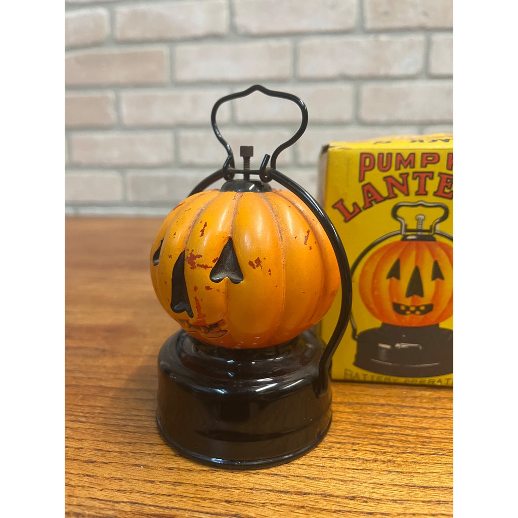Vintage Halloween Jack O' Lantern JOL Pumpkin Battery Operated Japan w/ Box