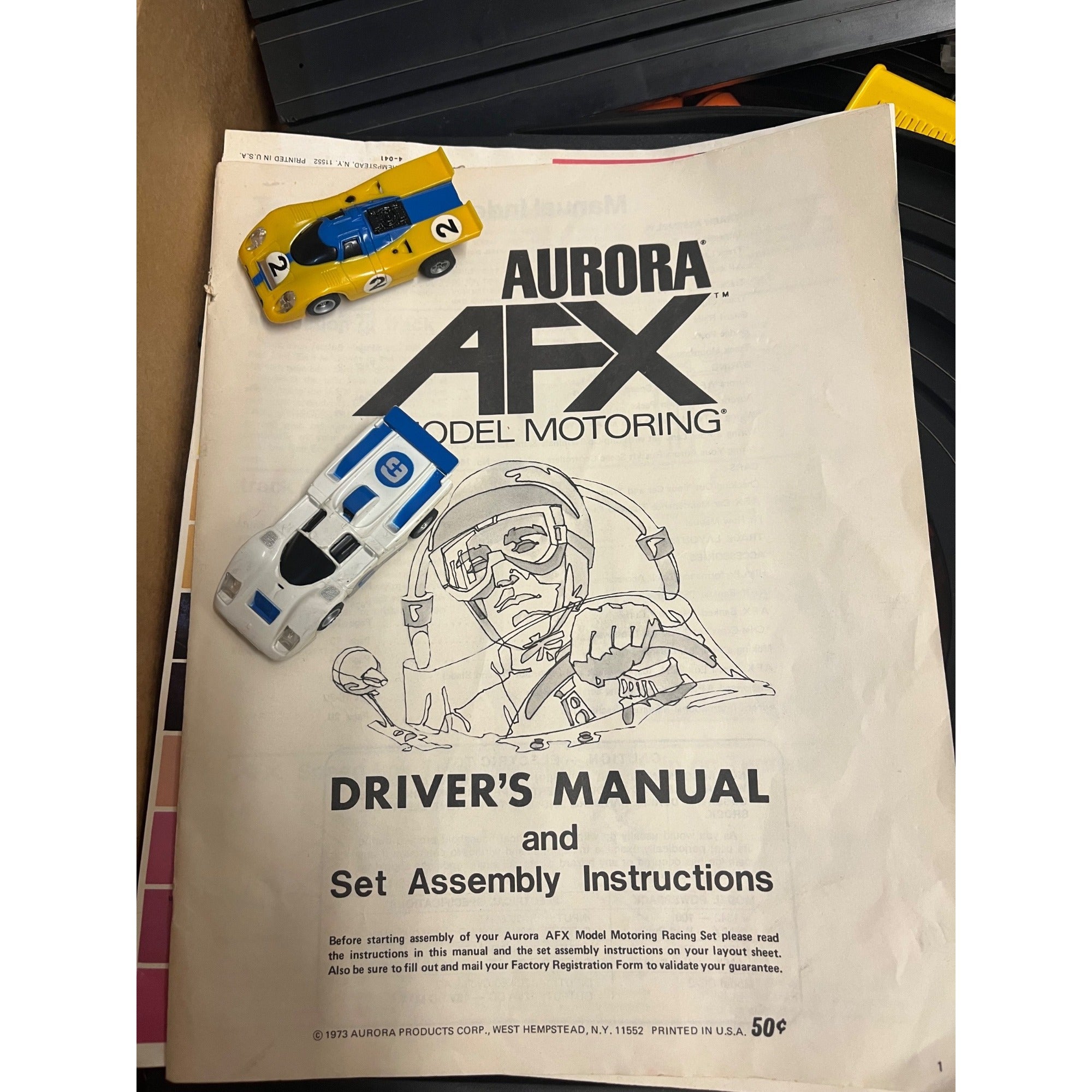 Aurora AFX Winners Circle Racing Set W/ Box & Accessories w/ Cars Vintage #2310