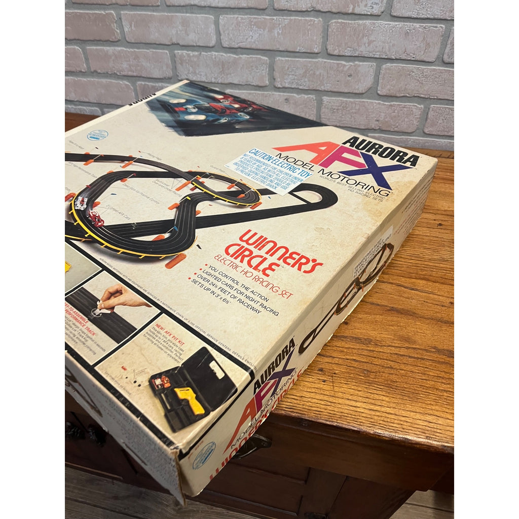 Aurora AFX Winners Circle Racing Set W/ Box & Accessories w/ Cars Vintage #2310