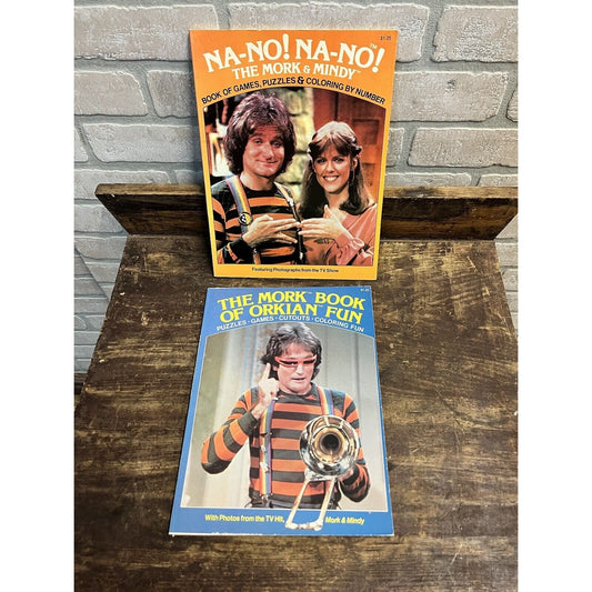 Vintage Mork & Mindy Coloring Activity Wonder Books TV Show Robin Williams Lot 2