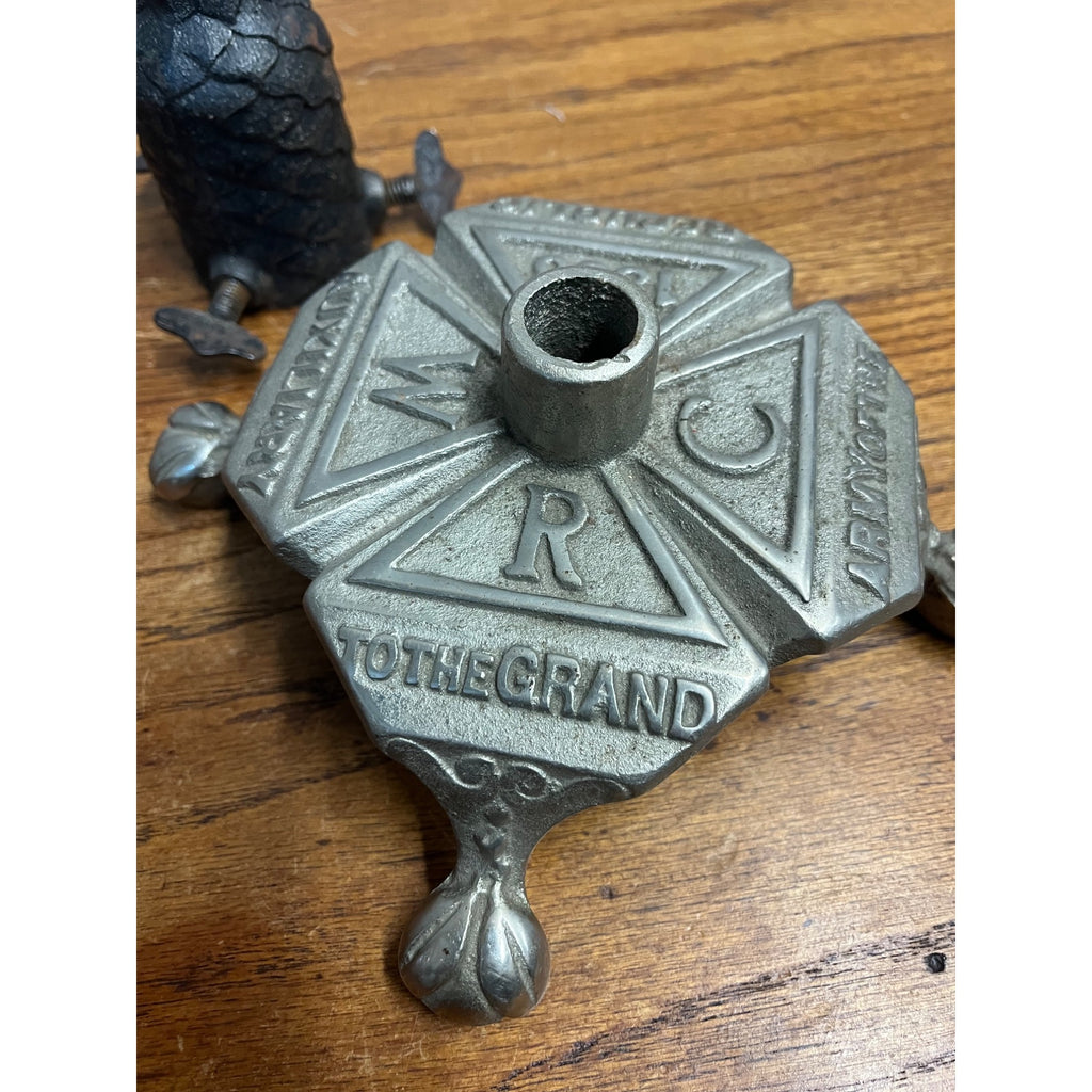 Antique Grand Army of the Republic Auxiliary Flag Pole Stand Holder w/ Extension