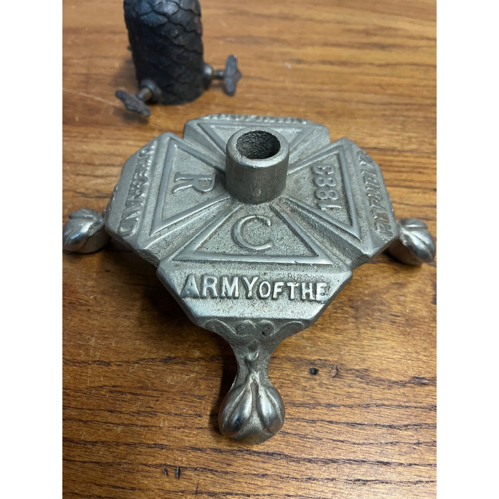 Antique Grand Army of the Republic Auxiliary Flag Pole Stand Holder w/ Extension