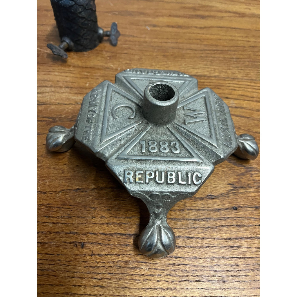 Antique Grand Army of the Republic Auxiliary Flag Pole Stand Holder w/ Extension