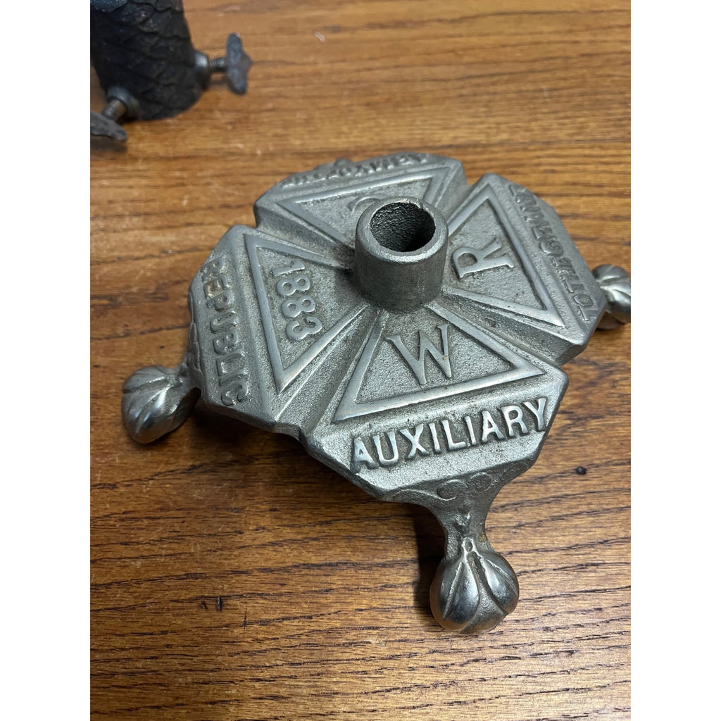 Antique Grand Army of the Republic Auxiliary Flag Pole Stand Holder w/ Extension