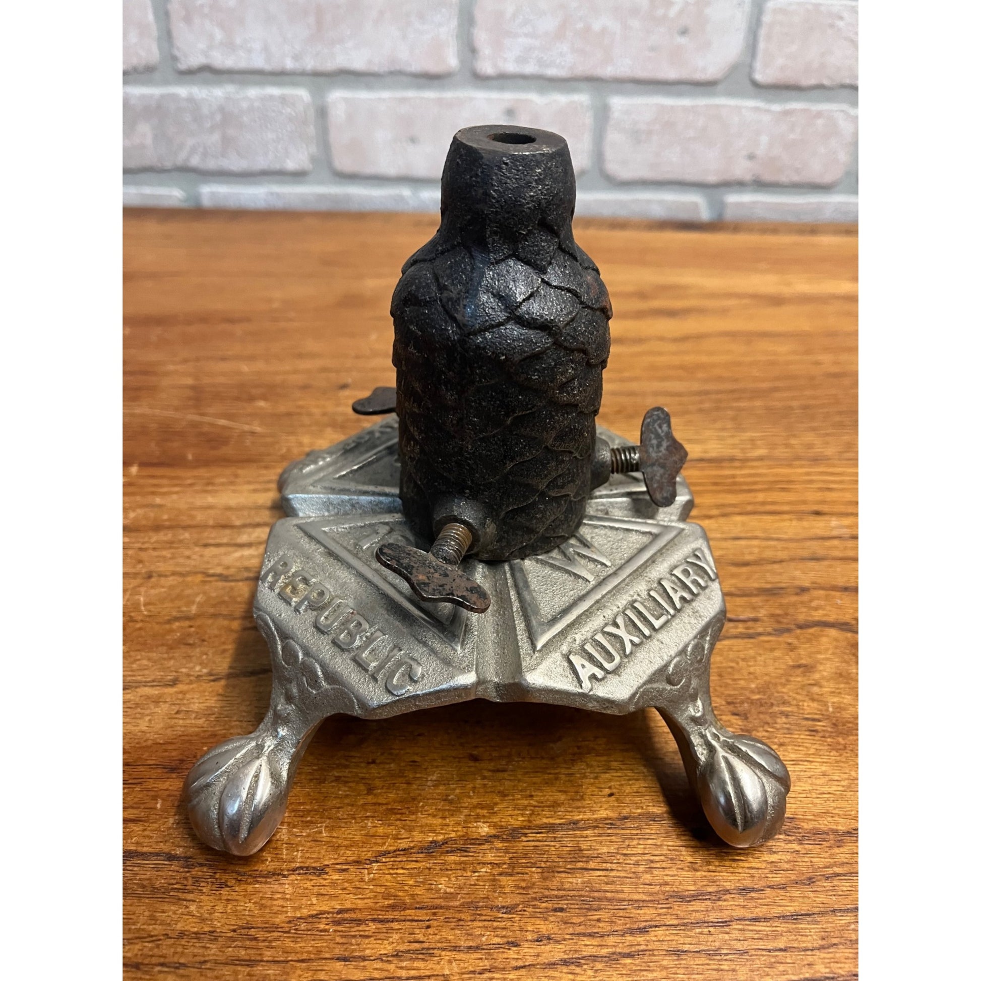 Antique Grand Army of the Republic Auxiliary Flag Pole Stand Holder w/ Extension