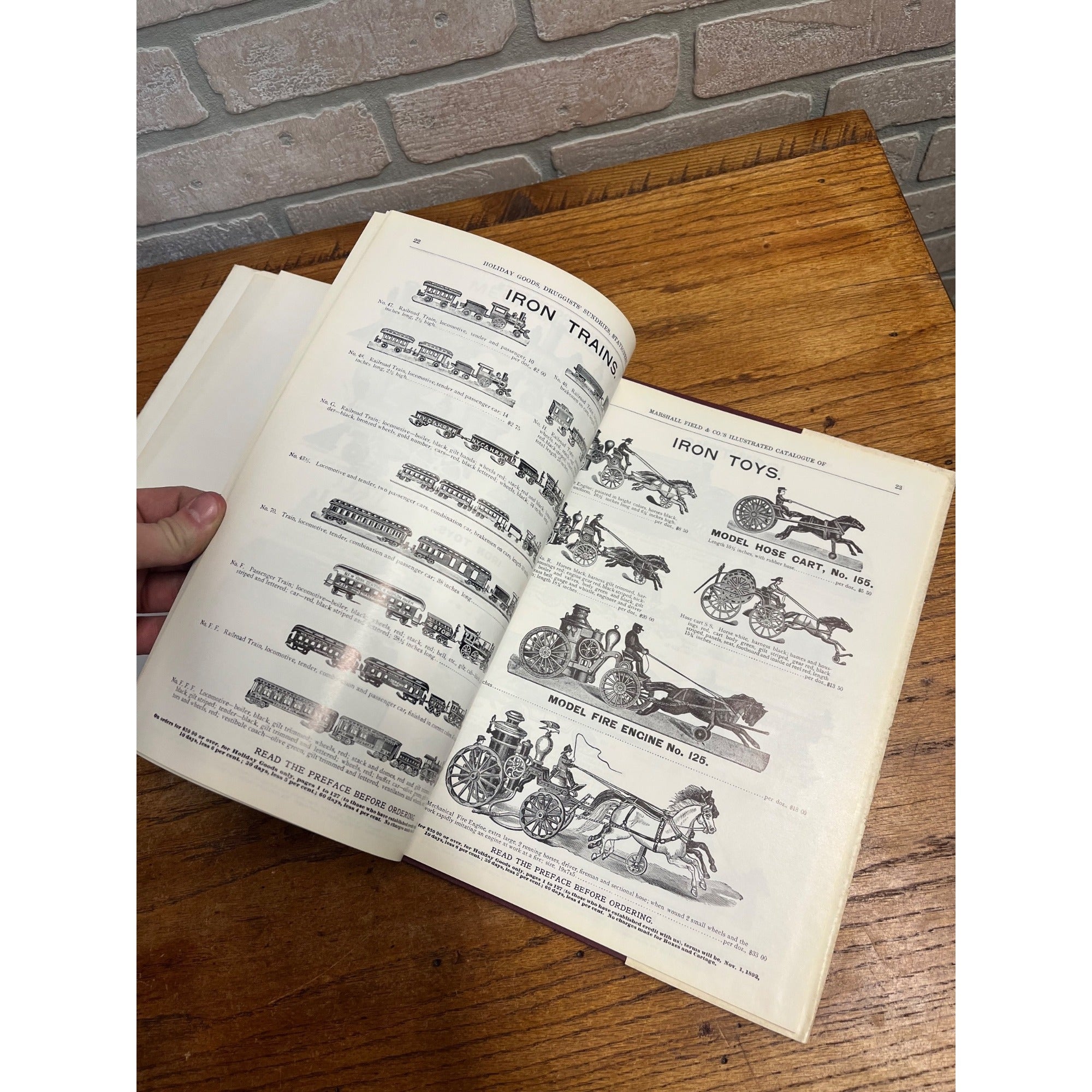 Vintage 1892-1893 Marshall Field Toy Catalog Reprint Edited By Dale Kelley