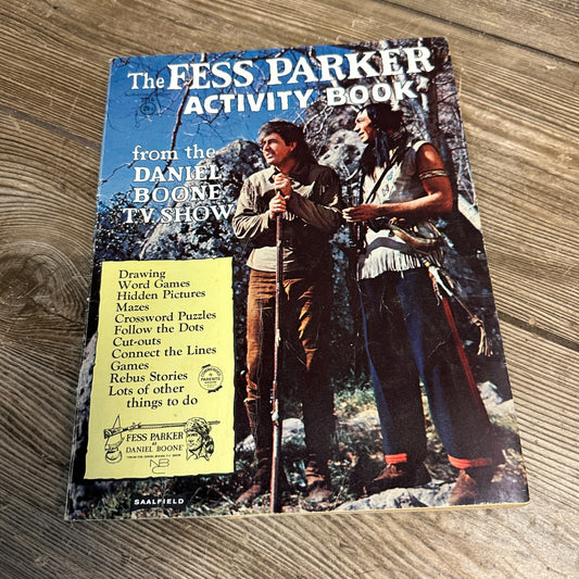 Vintage 1964 Fess Parker Daniel Boone TV Activity & Coloring Book
