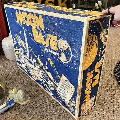 RARE Vintage Marx Moon Base Playset Toy w/ Original Box