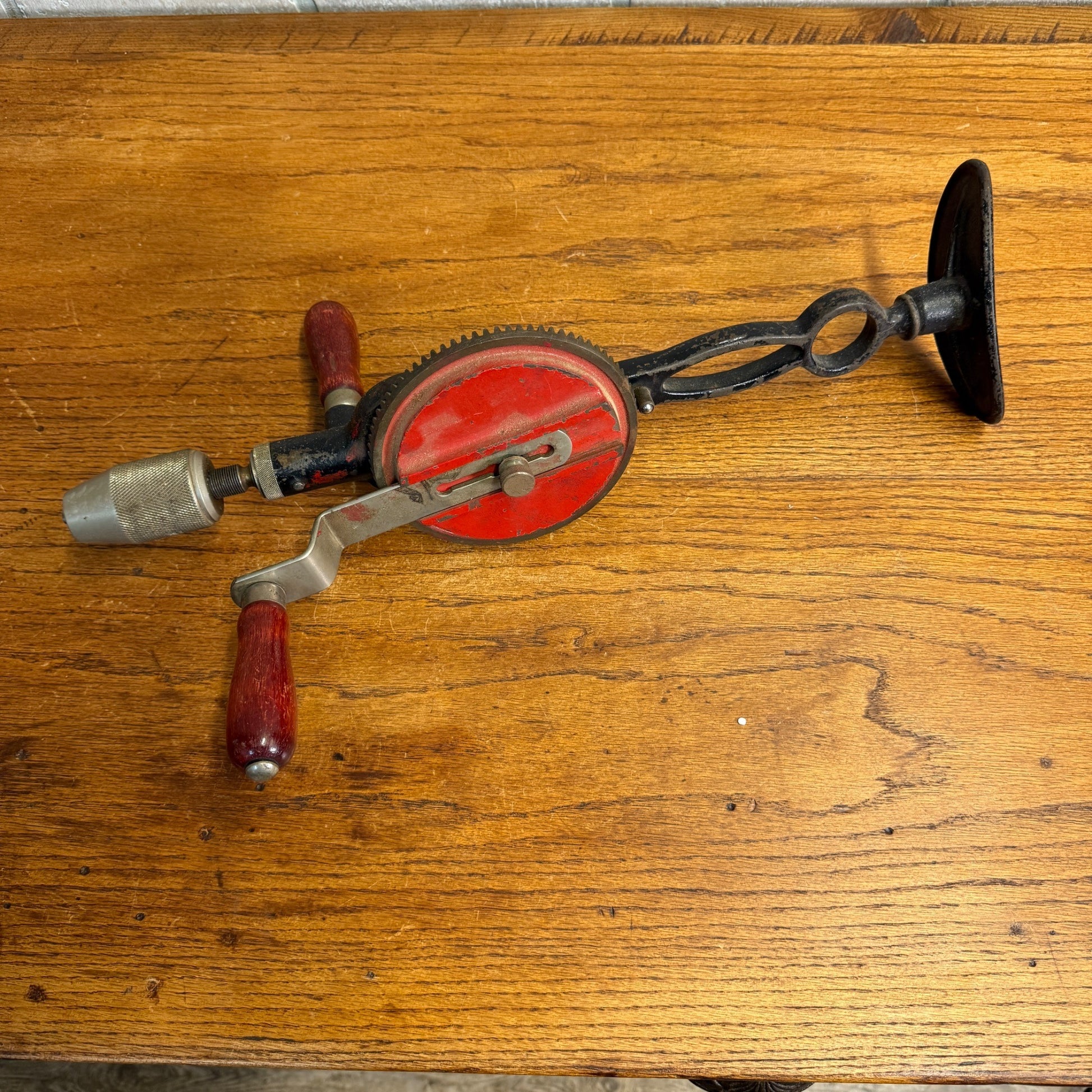 No 520 Large Forsberg USA Hand Crank Egg Beater Shoulder Knee Brace Drill Whale