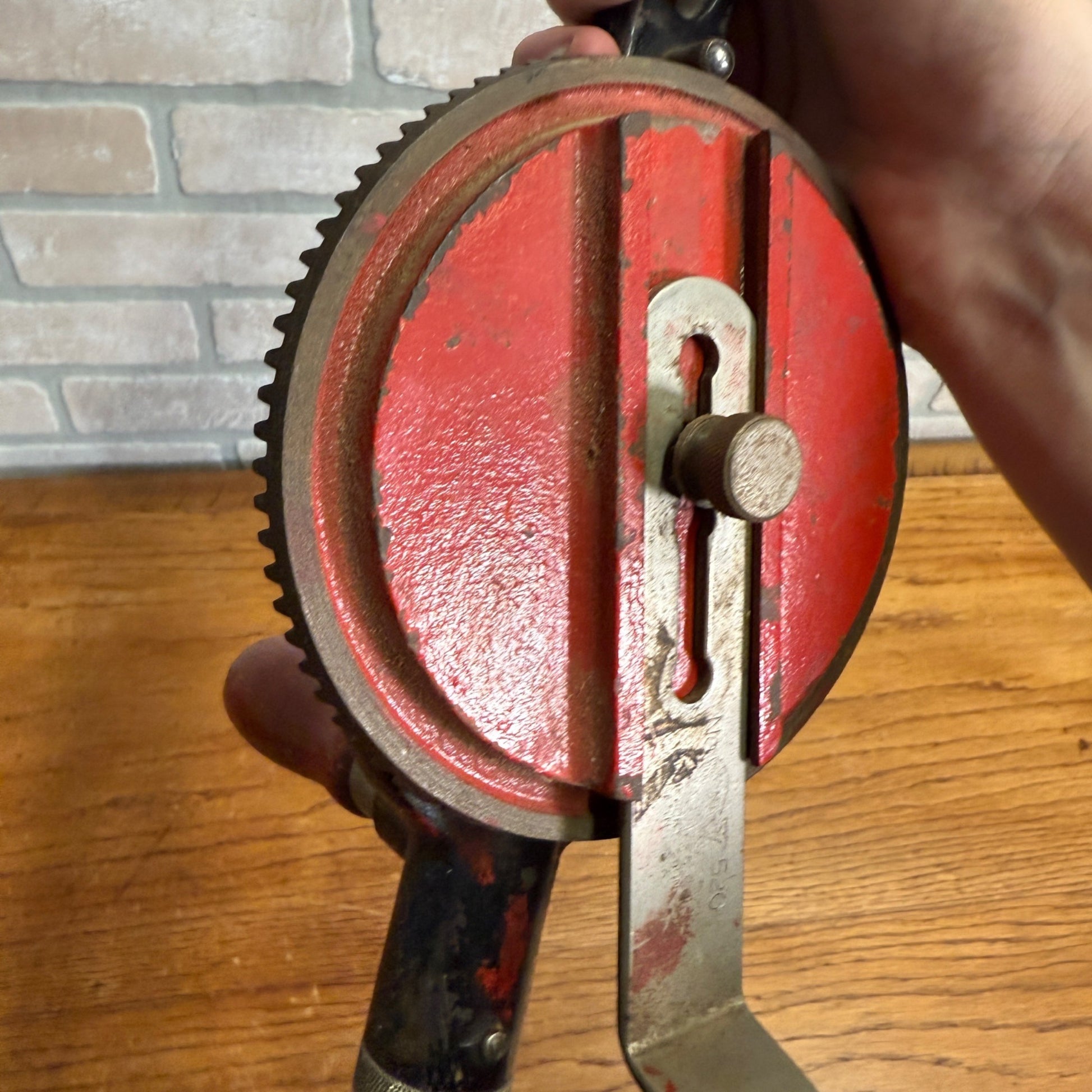 No 520 Large Forsberg USA Hand Crank Egg Beater Shoulder Knee Brace Drill Whale