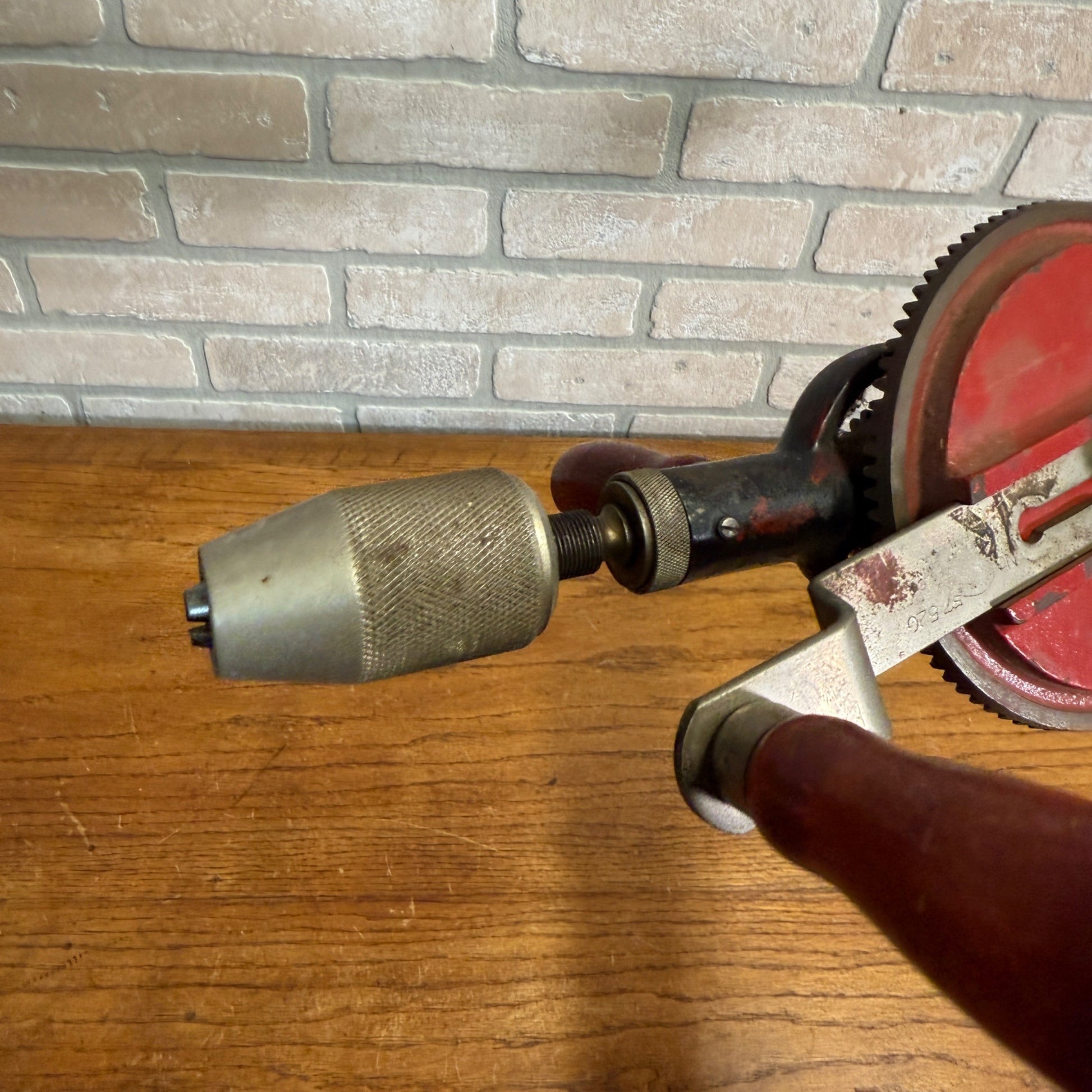 No 520 Large Forsberg USA Hand Crank Egg Beater Shoulder Knee Brace Drill Whale