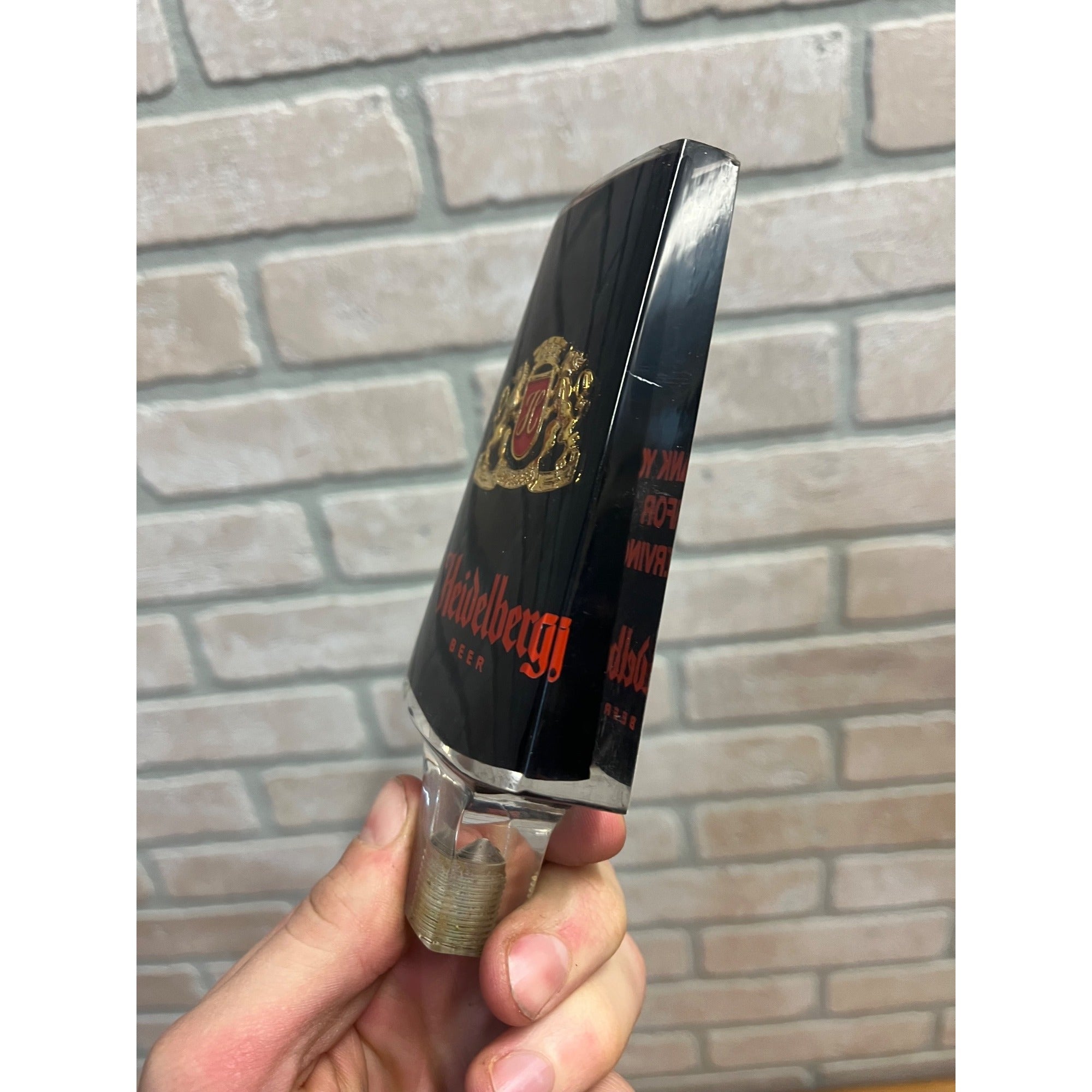 Vintage Heidelberg Beer Acrylic Black Tap Knob Handle Tacoma Washington WA