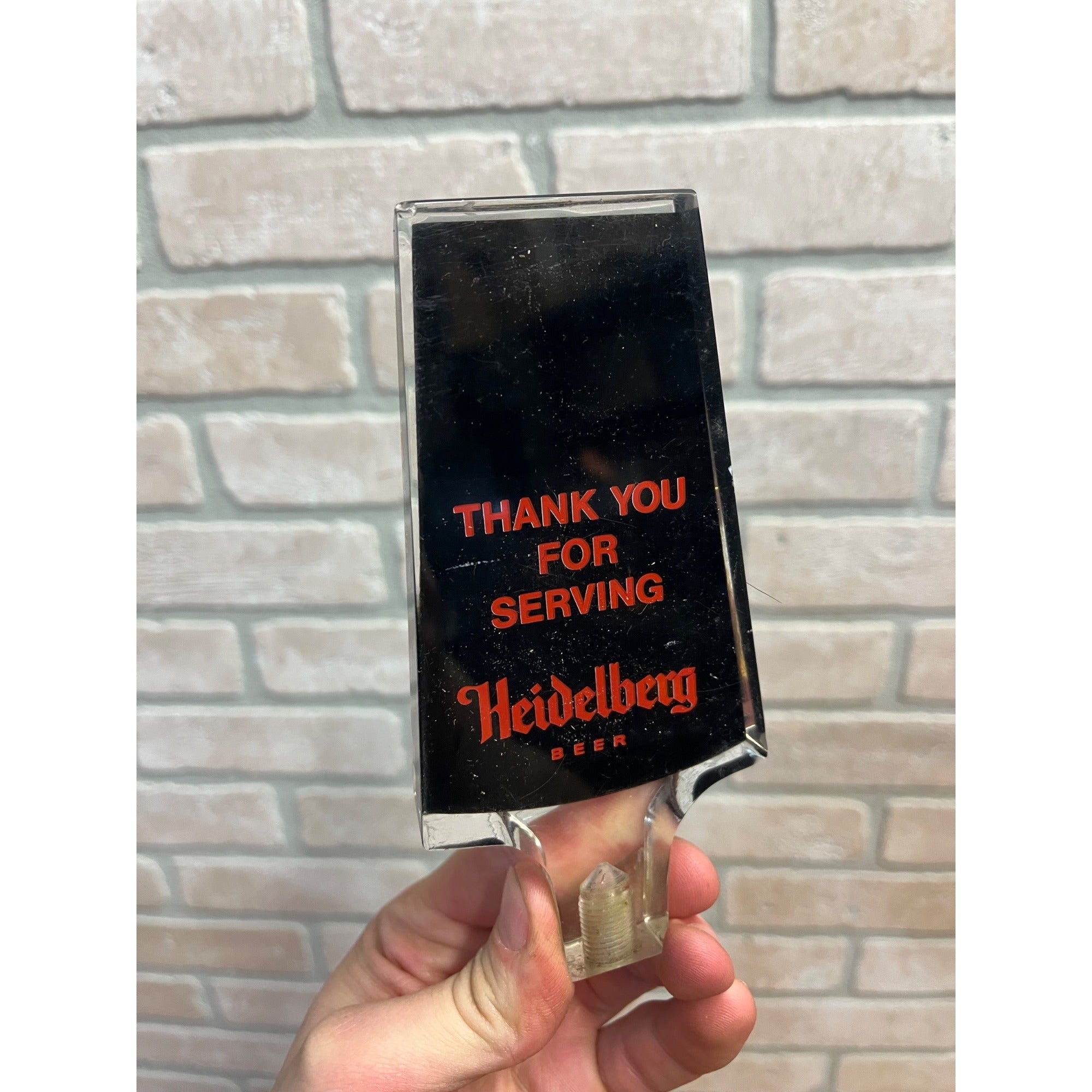 Vintage Heidelberg Beer Acrylic Black Tap Knob Handle Tacoma Washington WA