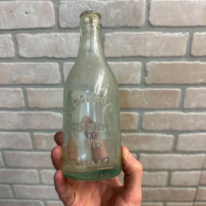 ANTIQUE EARLY 1900S A. ENGEL & SON - FOND DU LAC WIS CROWN TOP SODA BOTTLE WI