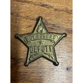Vintage 1950s Roy Rogers Deputy Sheriff Stamped Metal Badge Pinback Premium Toy