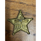 Vintage 1950s Roy Rogers Deputy Sheriff Stamped Metal Badge Pinback Premium Toy