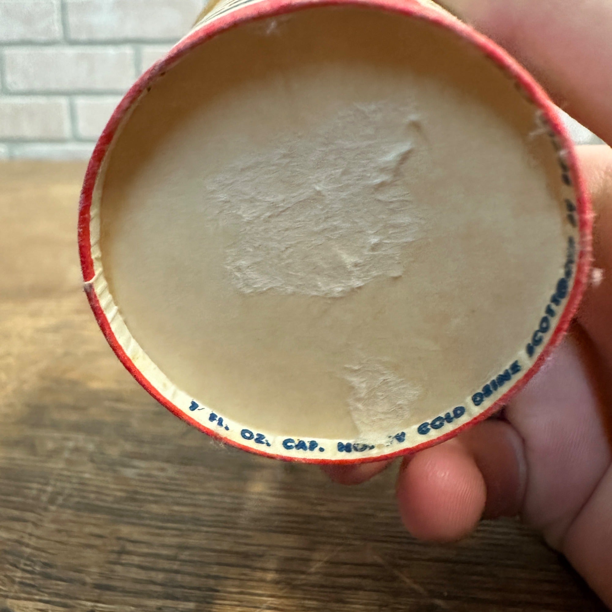 Vintage  Pepsi Grid Design 1960s 7oz Soda Promo Wax Paper Cup Pepsi Cola