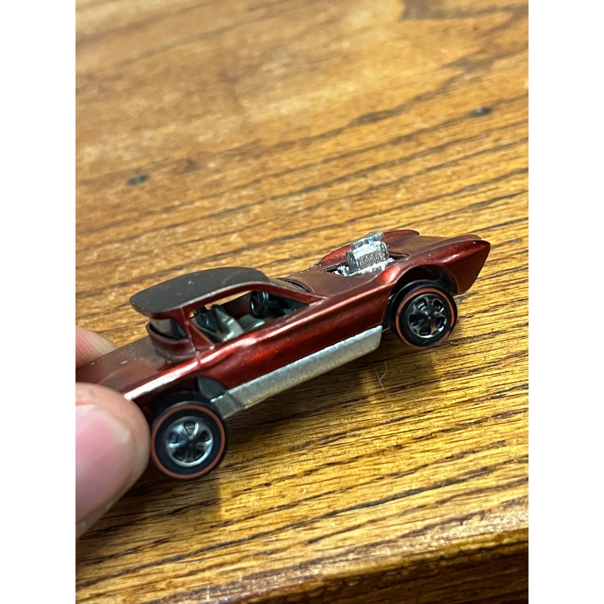 Vintage 1967 Hot Wheels Redline Python Red Hong Kong  - Very Good