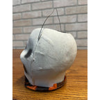 Antique 1920s Halloween Paper Mache Skull Skeleton Lantern German Original!