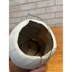 Antique 1920s Halloween Paper Mache Skull Skeleton Lantern German Original!