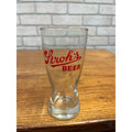 Vintage Stroh's Beer Advertising Barware Glass Pilsner Red Logo