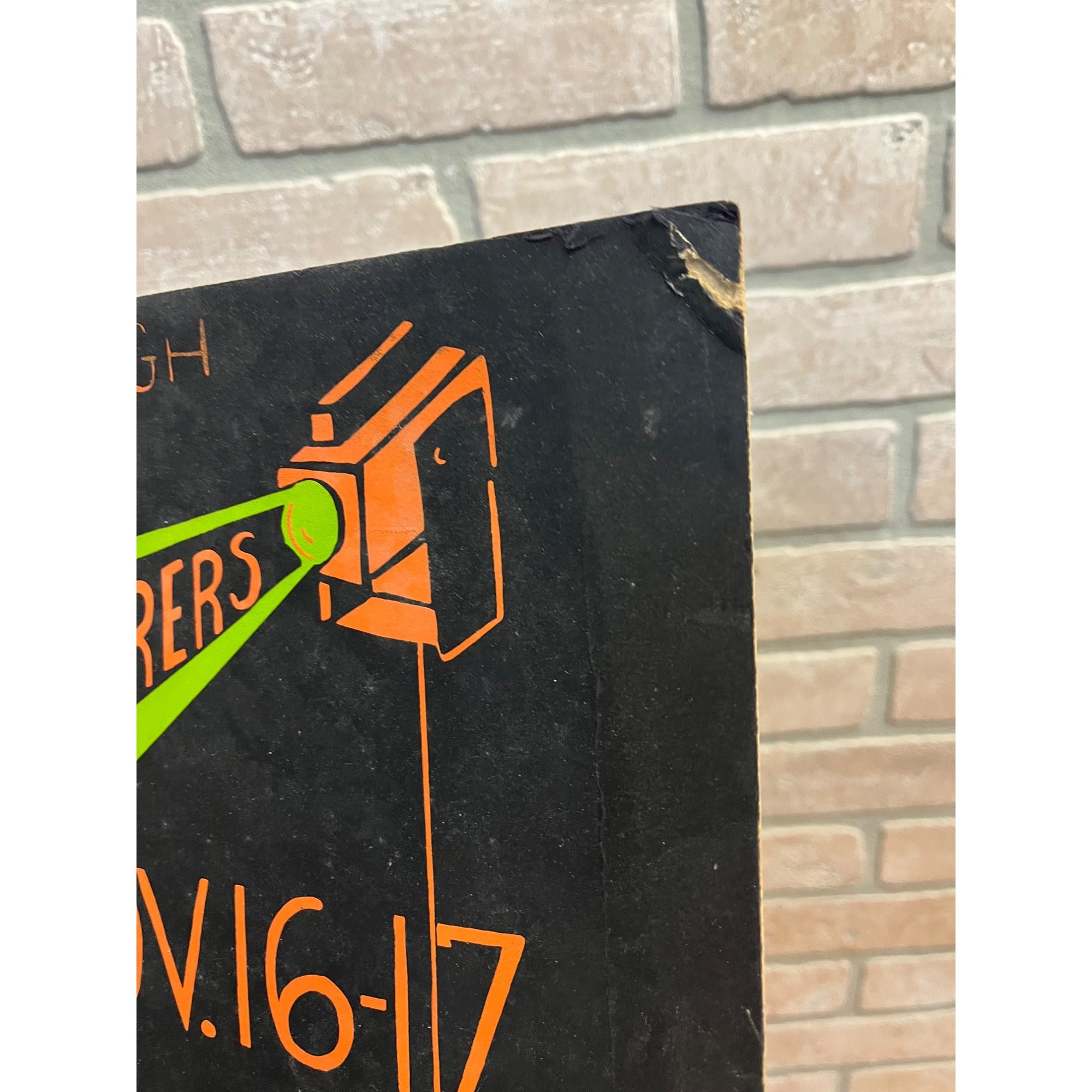 Vintage 1940s "The Torchbearers" High School Play Theatre Poster Sign Art Deco