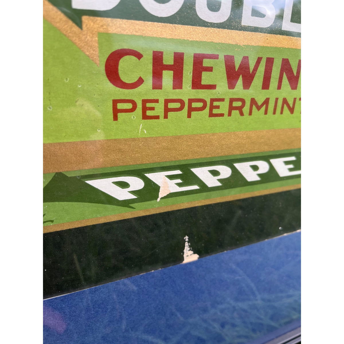 RARE Vintage 1920s Wrigley Gum Advertising Countertop Store Display Sign