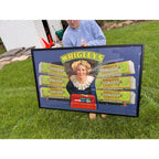 RARE Vintage 1920s Wrigley Gum Advertising Countertop Store Display Sign
