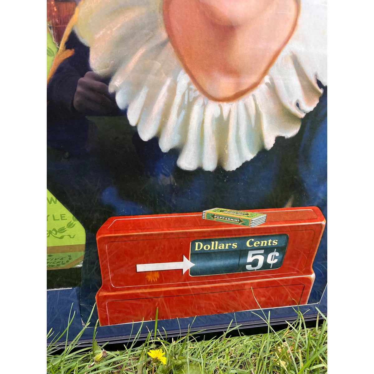 RARE Vintage 1920s Wrigley Gum Advertising Countertop Store Display Sign