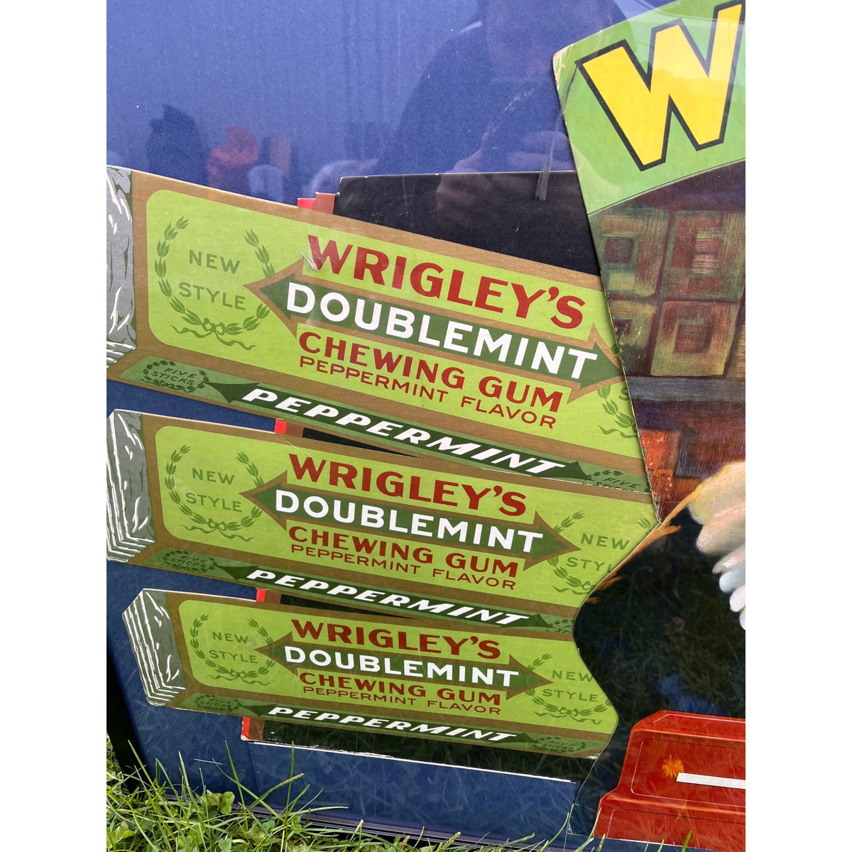 RARE Vintage 1920s Wrigley Gum Advertising Countertop Store Display Sign