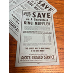 Vintage 1960s Dick's Texaco Service Station Advertising Signs Fond du Lac WI