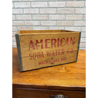 Vintage American Soda Water CO. Wooden Crate Milwaukee, WI Circa 1950.