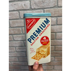 Vintage Nabisco Premium Saltine Crackers Tin Canister Kitchen Advertising Large