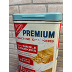 Vintage Nabisco Premium Saltine Crackers Tin Canister Kitchen Advertising Large