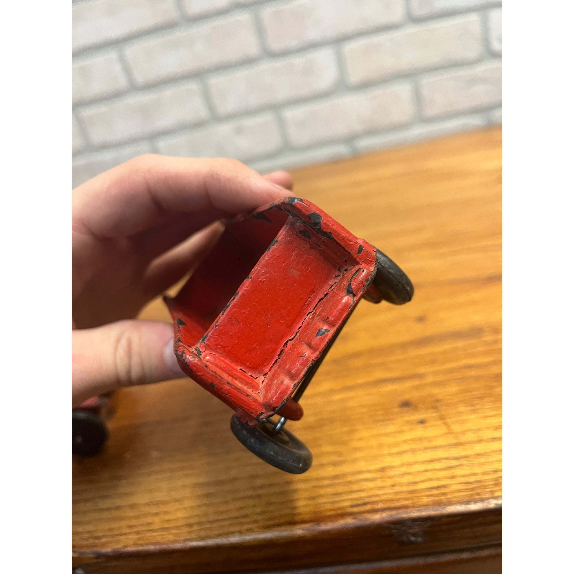 Vintage 1930s Arcor Auburn Rubber Toys Hard Rubber Farm Wagon & Horses Team