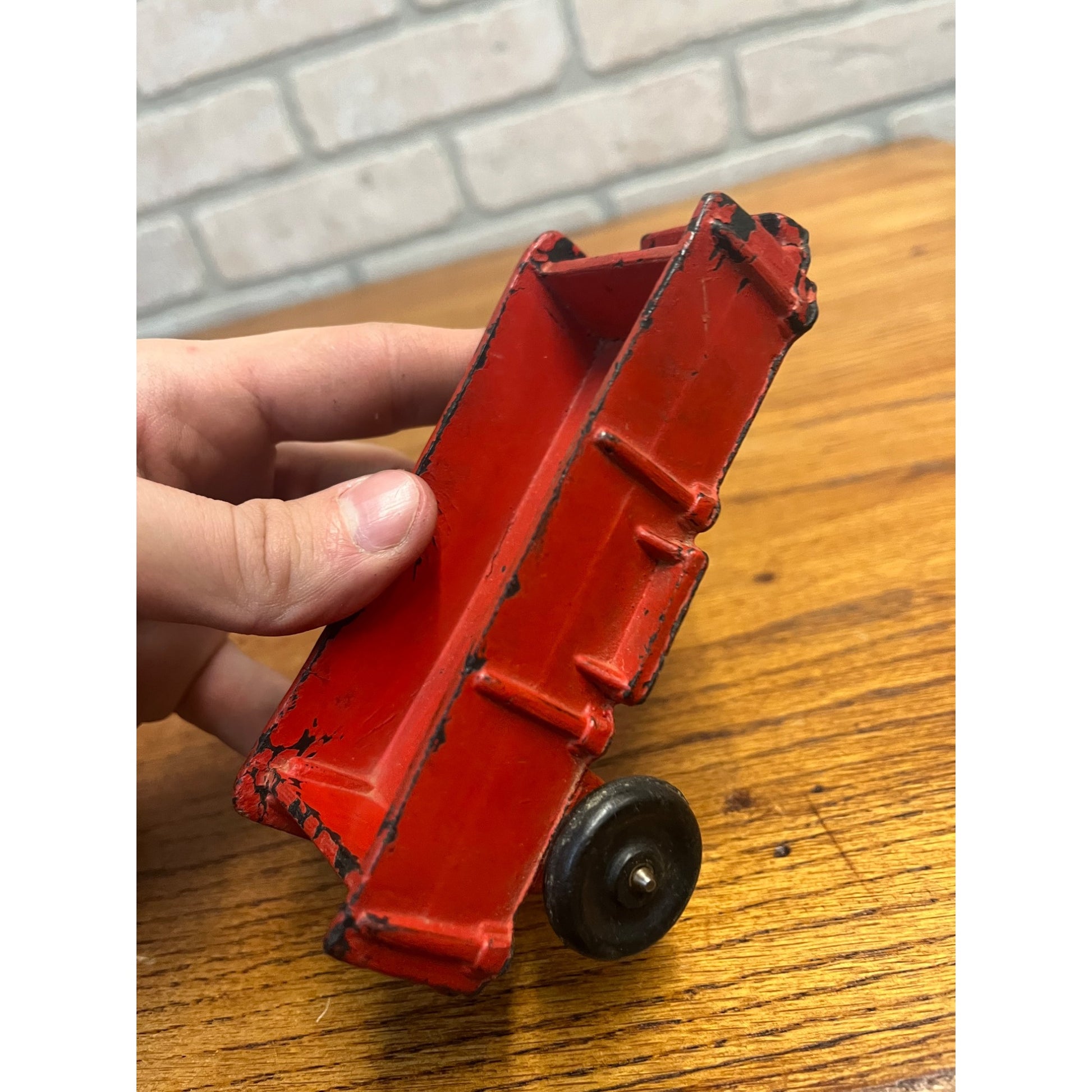 Vintage 1930s Arcor Auburn Rubber Toys Hard Rubber Farm Wagon & Horses Team