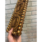 Antique c1890s American Patriotic 2-Sided Carved Hanging Plaque Sign Victorian