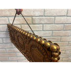 Antique c1890s American Patriotic 2-Sided Carved Hanging Plaque Sign Victorian