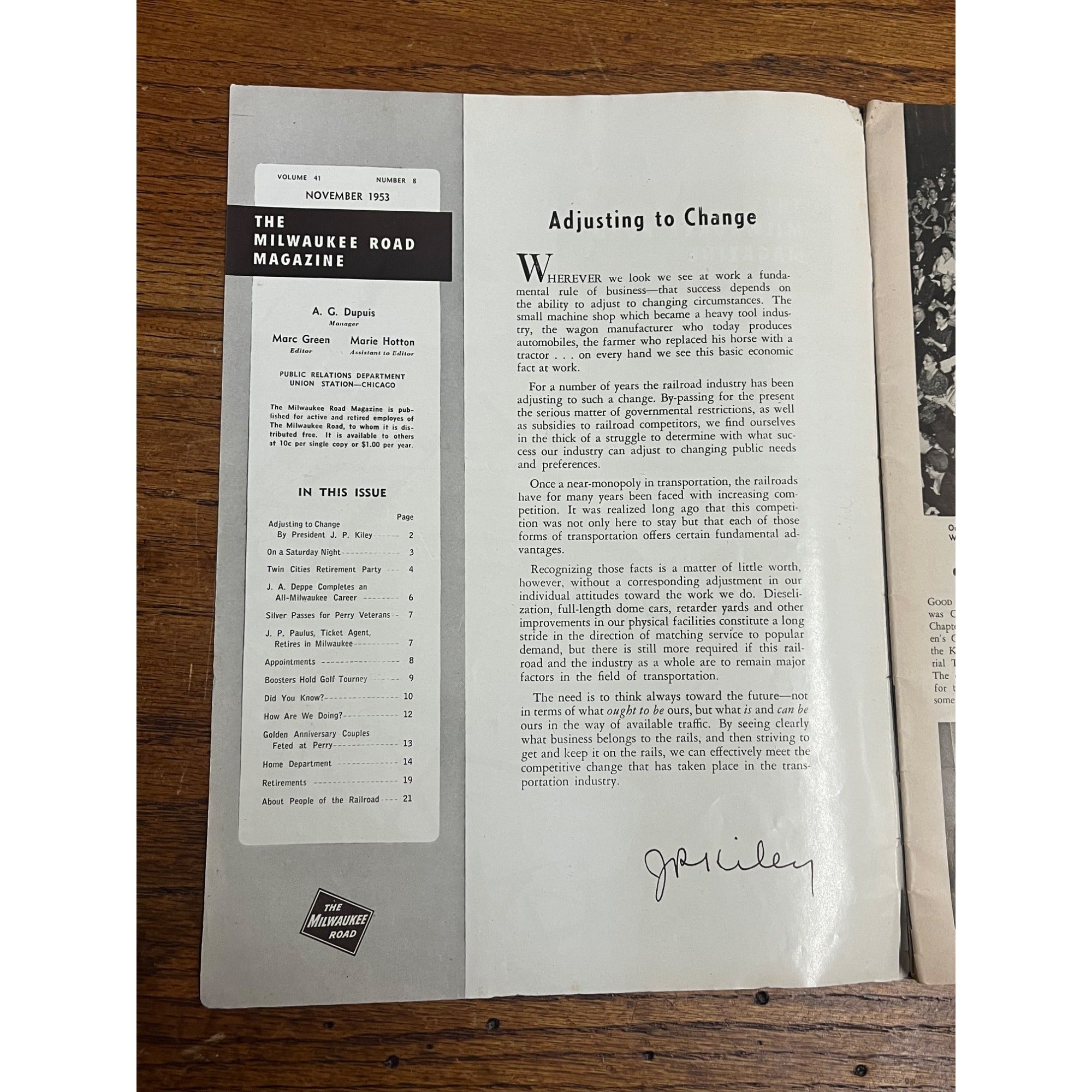 Vintage 1953 The Milwaukee Road Train Issue Magazine Chicago, Milwaukee St Paul