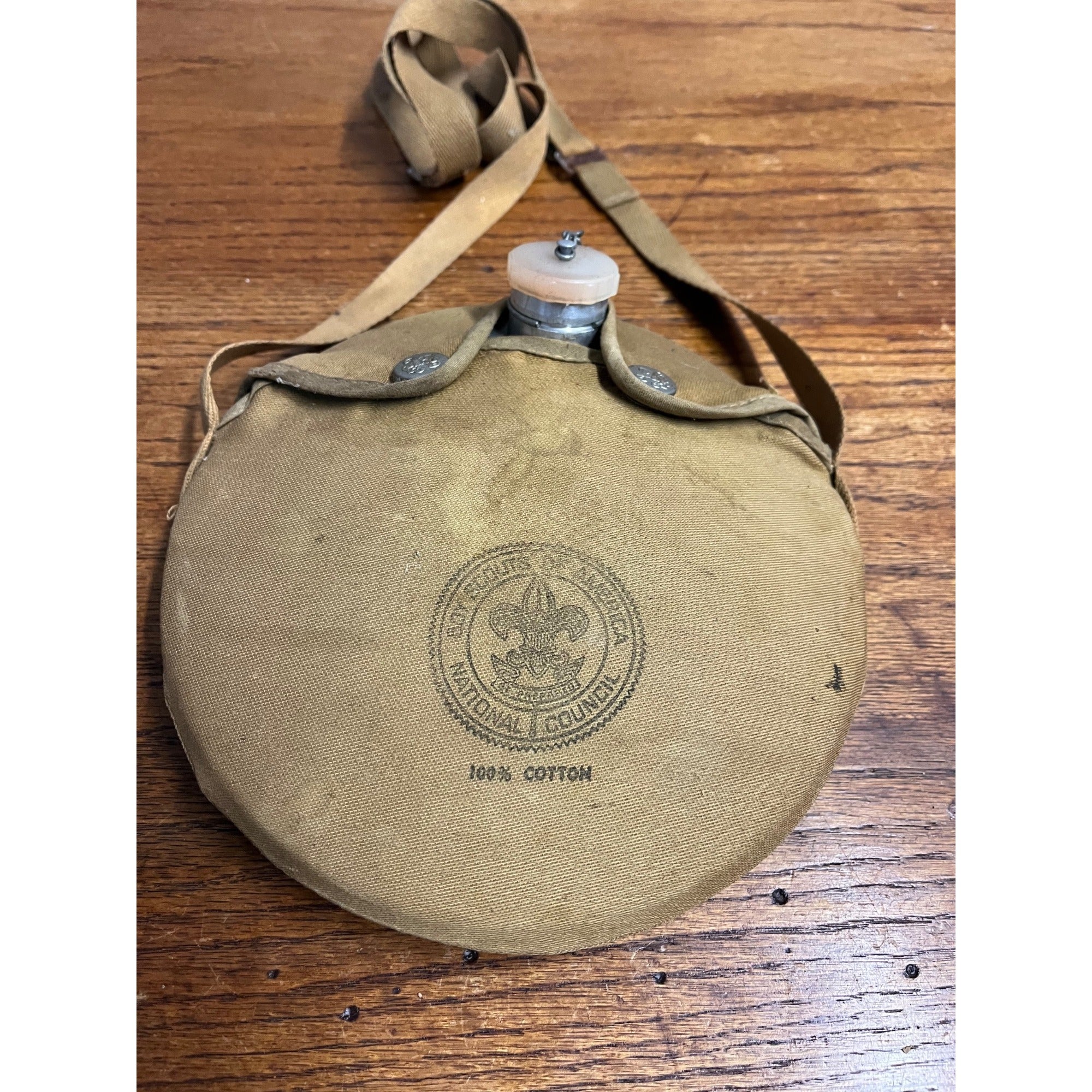 Vintage BSA Boy Scouts of America Aluminum Water Canteen Cover