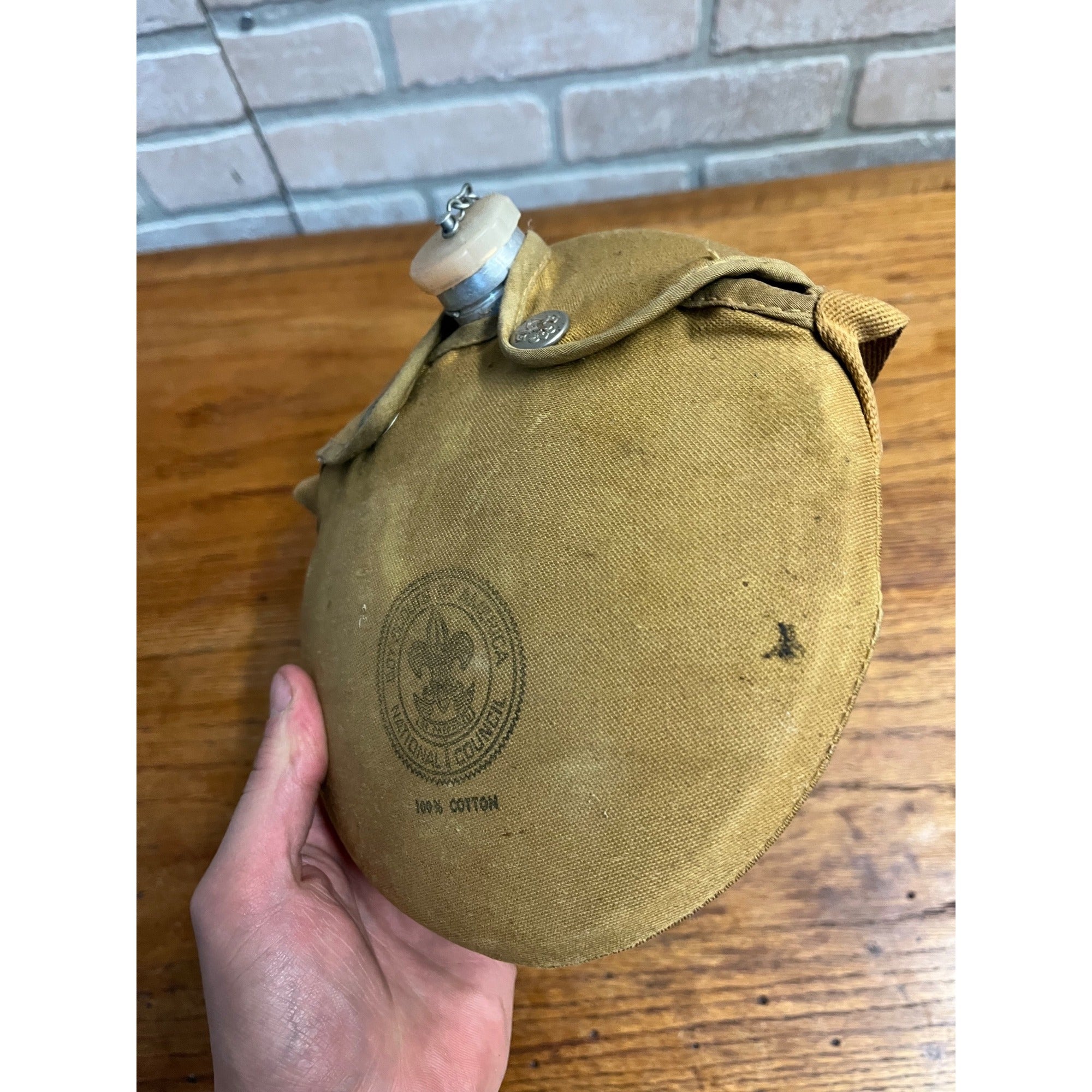 Vintage BSA Boy Scouts of America Aluminum Water Canteen Cover