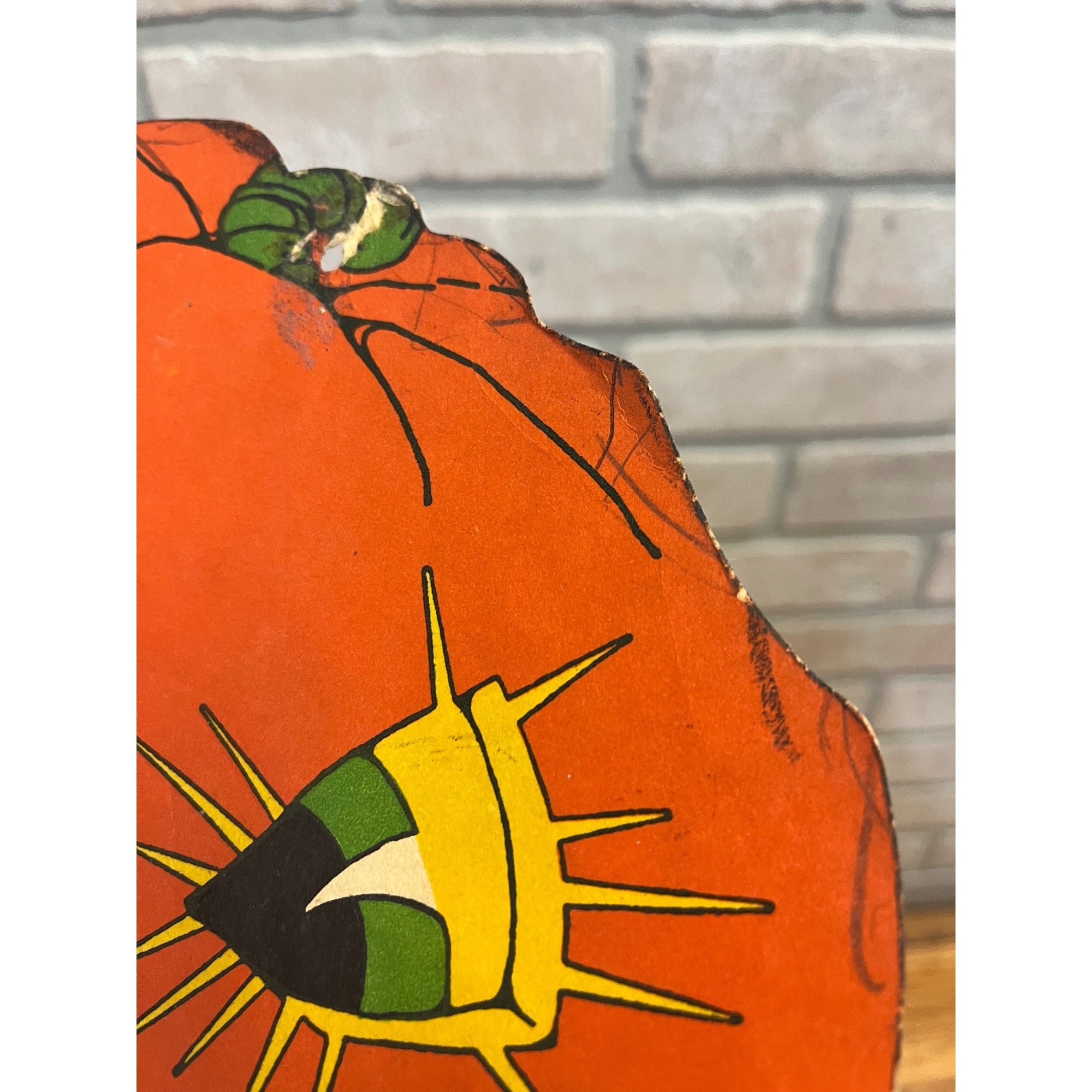 Vintage 1940s Halloween Diecut Cut-Out Jack o'Lantern Wall Decor 1950s
